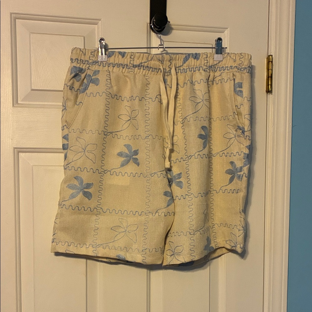 Malibu Cream and Blue Shorts